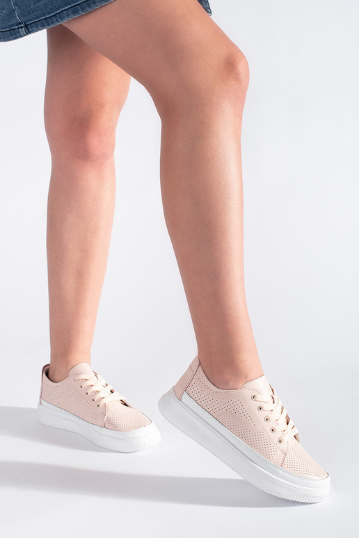 Scarpe in pelle traforata rosa Sergio...