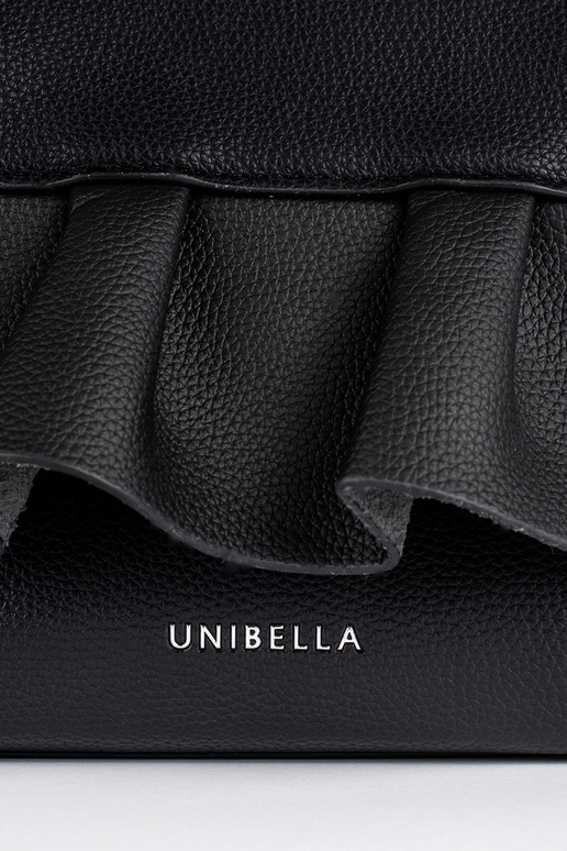 nero borsa elegante z ozdobną falbanką