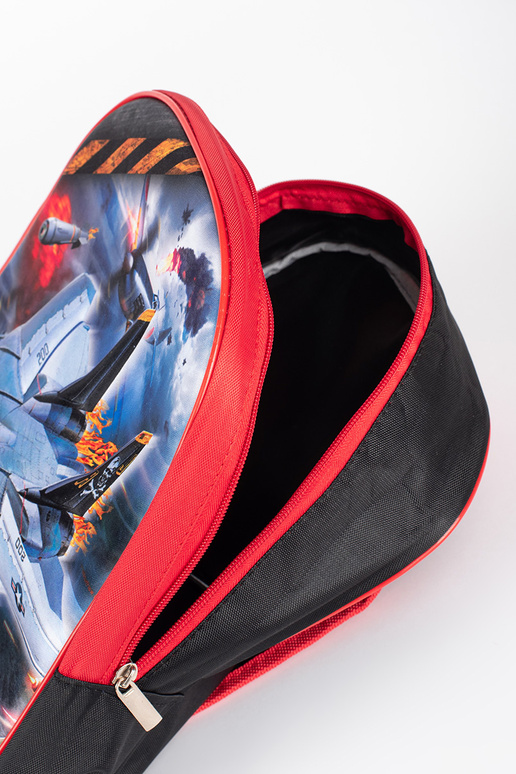 Zaino nero e rosso per ragazzo ze...