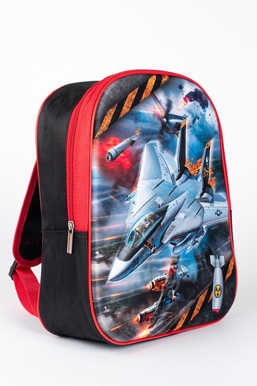 Zaino nero e rosso per ragazzo ze...