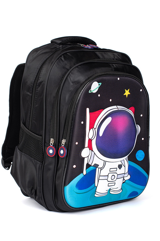 zaino nero dziecięcy z cosmonauto
