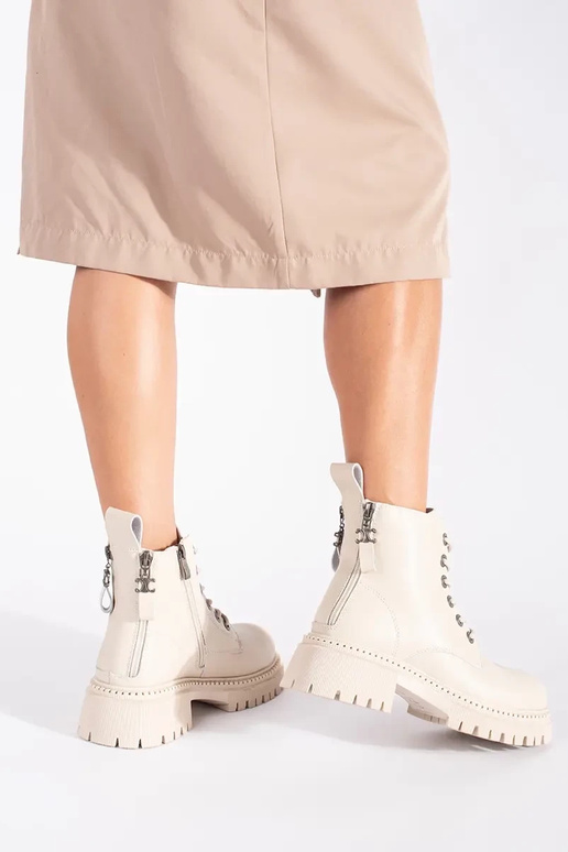 Pelle beige legato Scarpe da donna