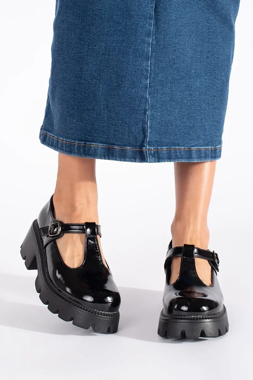 colore nero laccato scarpe da donna...