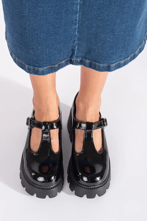 colore nero laccato scarpe da donna...