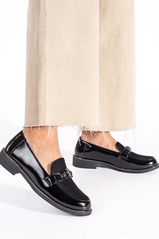 colore nero elegante mocassini da donna