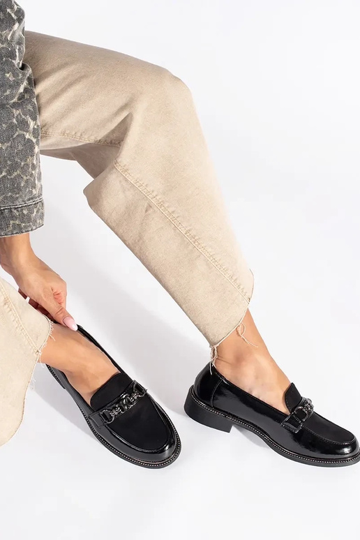 colore nero elegante mocassini da donna