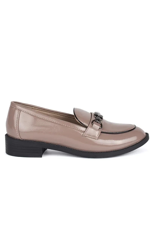 con effetto vernice beige mocassini... con effetto vernice beige mocassini...