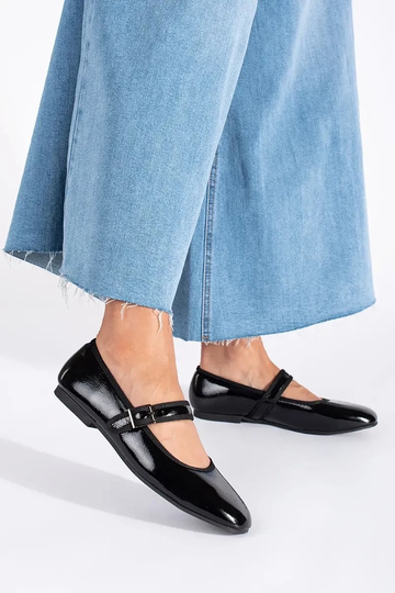 colore nero laccato ballerine 2