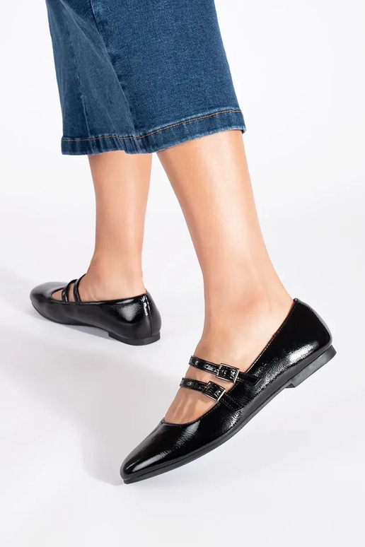 colore nero laccato ballerine con... colore nero laccato ballerine con...