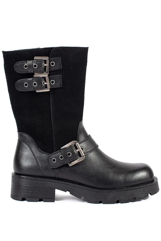 Scarpe da donna in pelle nera con...