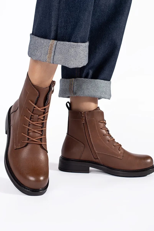 scarpe stringate da donna marroni di...