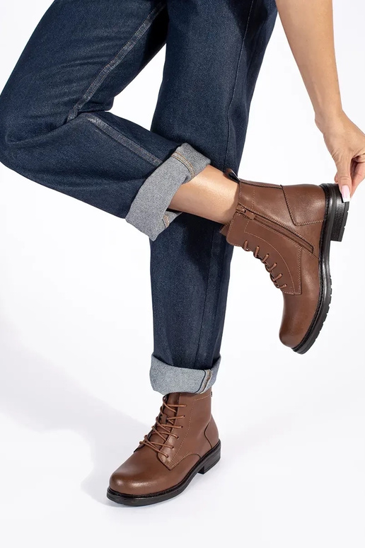 scarpe stringate da donna marroni di...