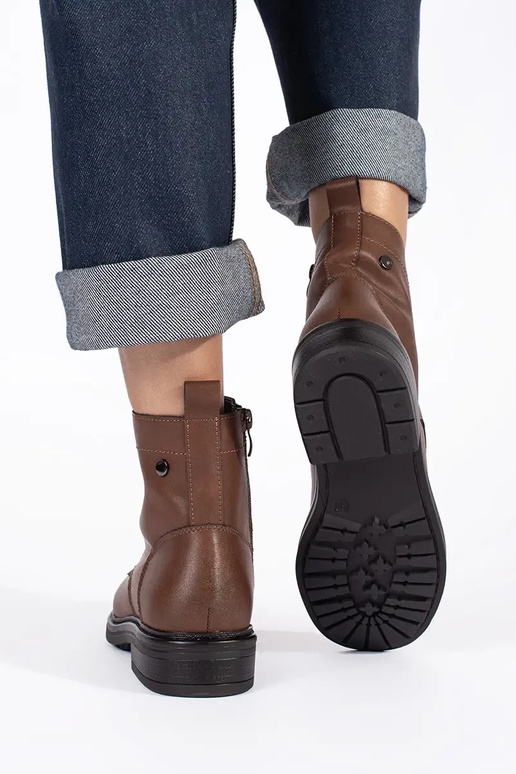 scarpe stringate da donna marroni di...