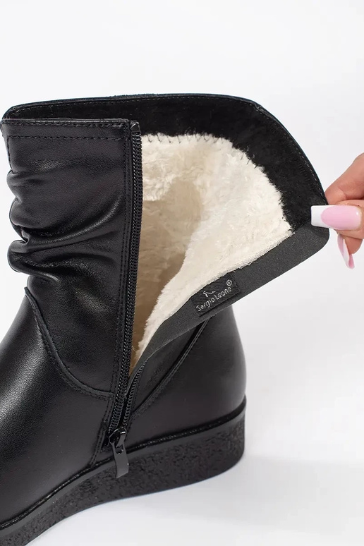 Scarpe da donna con plateau in pelle...