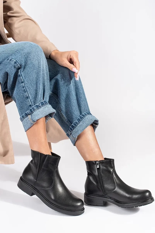 Scarpe Chelsea in pelle nera con...