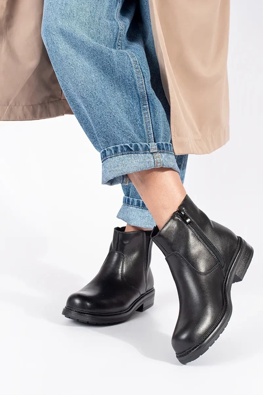 Scarpe Chelsea in pelle nera con...