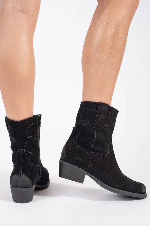 Stivali da cowboy in pelle nera...