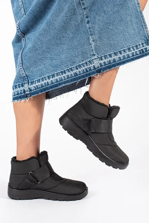 Stivali da neve comodi da donna in nero