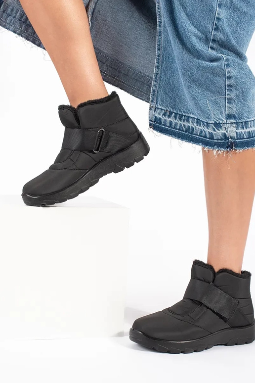 Stivali da neve comodi da donna in nero