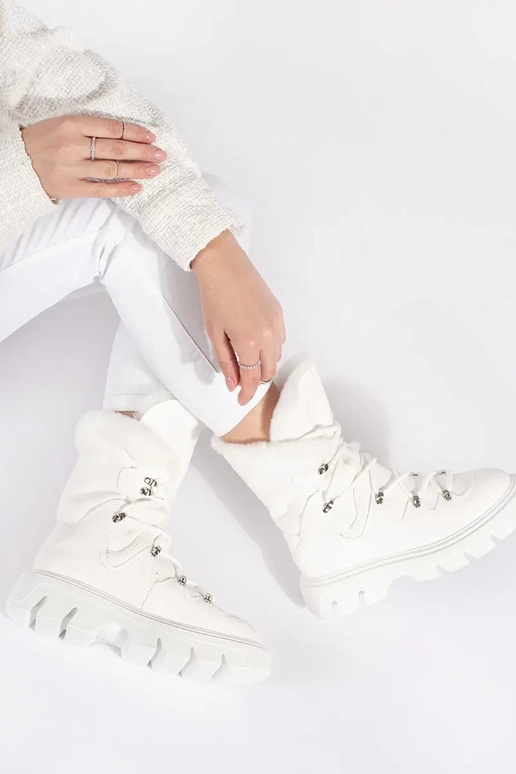 Colore bianco allacciato Doposci da...