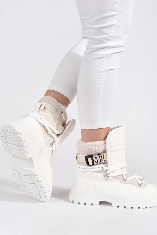 Colore bianco Doposci da donna con... Colore bianco Doposci da donna con...