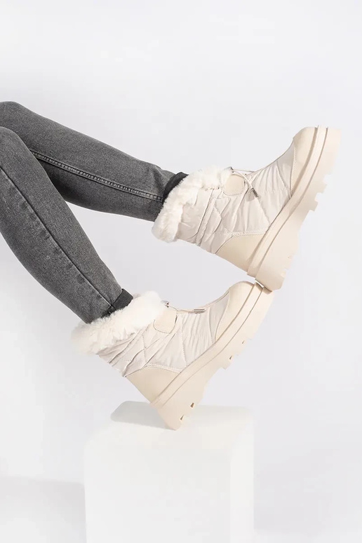 beige Doposci da donna z colore nerom...