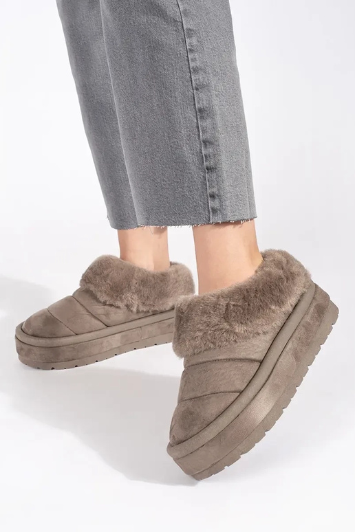 beige Basso chiusura Doposci da donna...