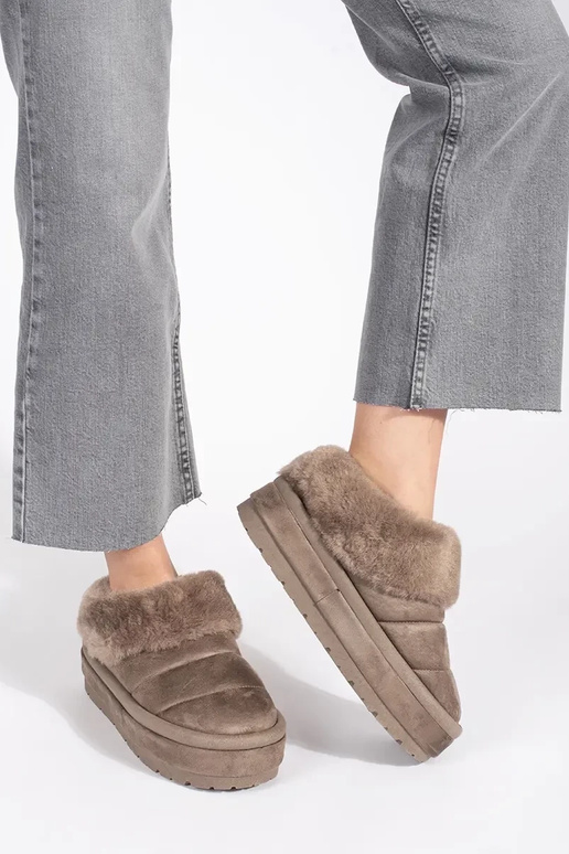 beige Basso chiusura Doposci da donna...