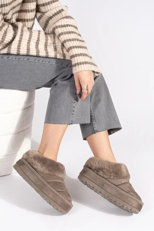 beige Basso chiusura Doposci da donna...