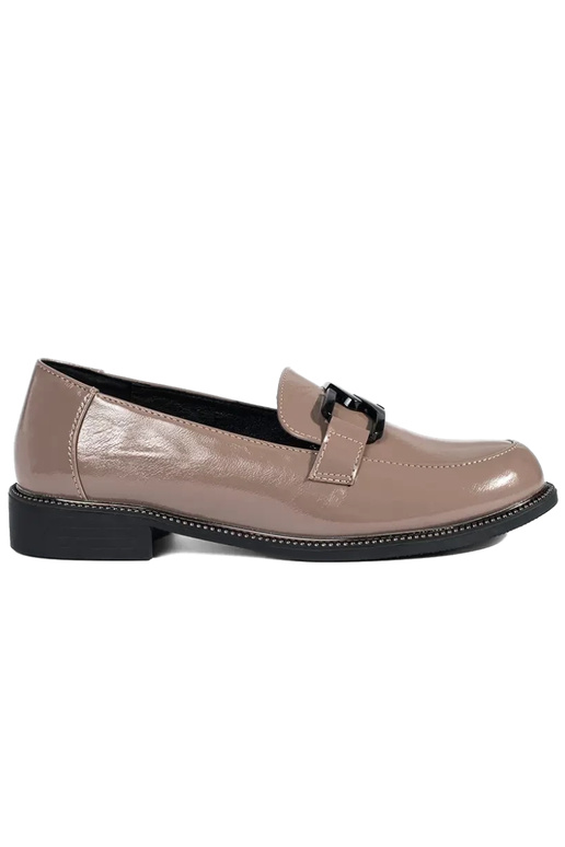 beige mocassini mocassini ze skórzaną...