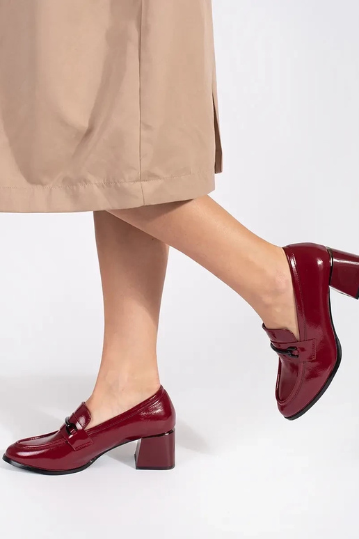 Borgogna mezze scarpe mocassini da...