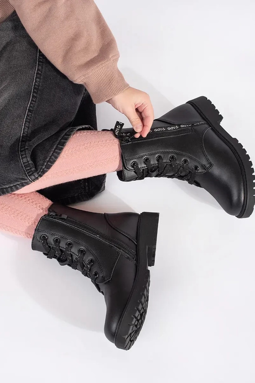 colore nero allacciato scarpe Femminile