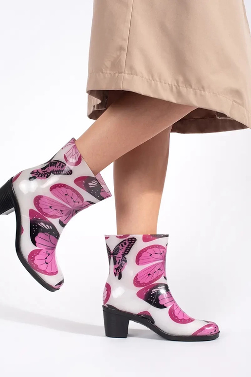 Stivali di gomma A motyle sui tacchi...
