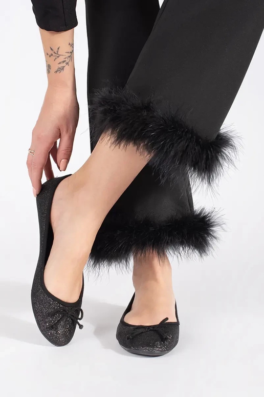 colore nero brillante ballerine con...