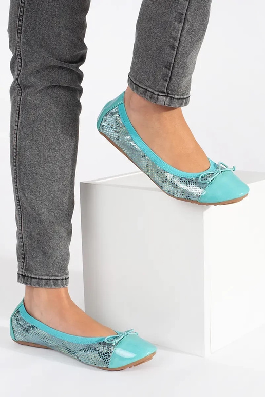 Ballerine blu con fiocco