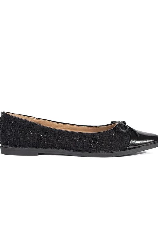 colore nero luccichio ballerine con...