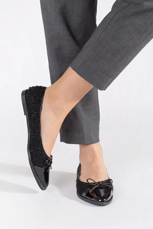 colore nero luccichio ballerine con...