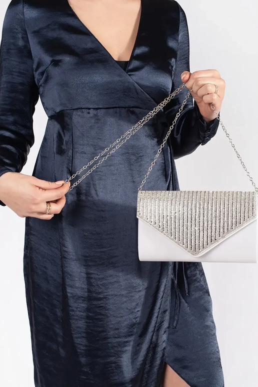 color argento poco borsetta pochette...