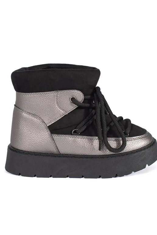 Nero e-argento allacciato Doposci da...