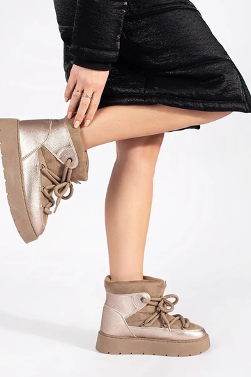 beige allacciato Doposci da... 2