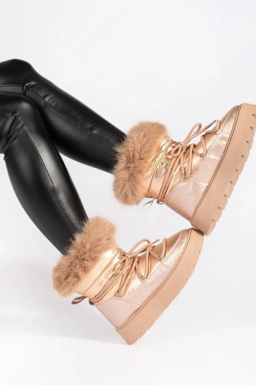 colore dorato Doposci da donna con...