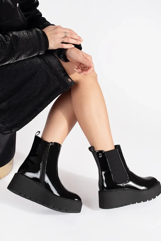 colore nero laccato Scarpe da donna...