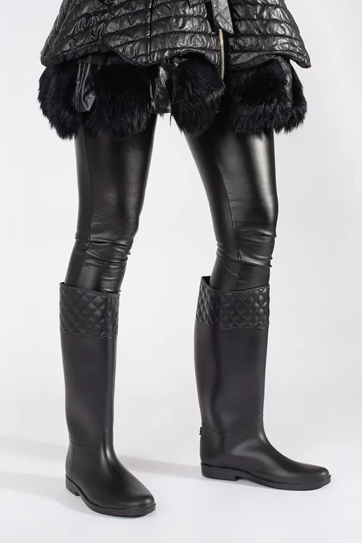 colore nero Opaco stivali di gomma