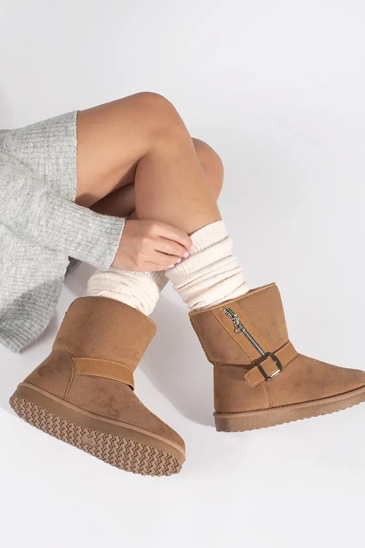 Stivali da neve color sabbia da donna...