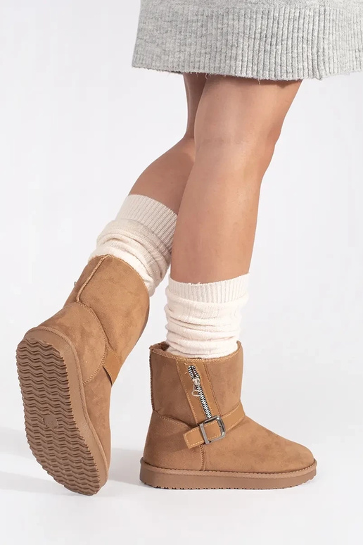 Stivali da neve color sabbia da donna...