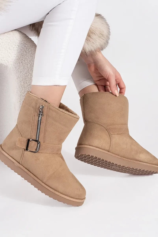 Stivali da neve color avorio da donna...