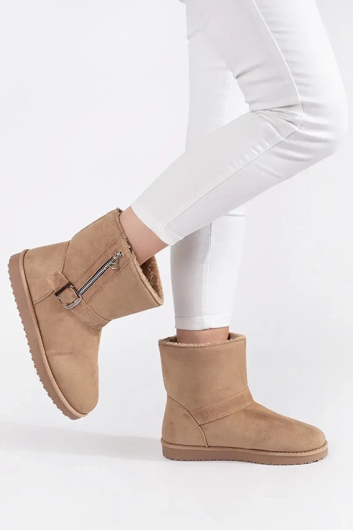 Stivali da neve color avorio da donna...