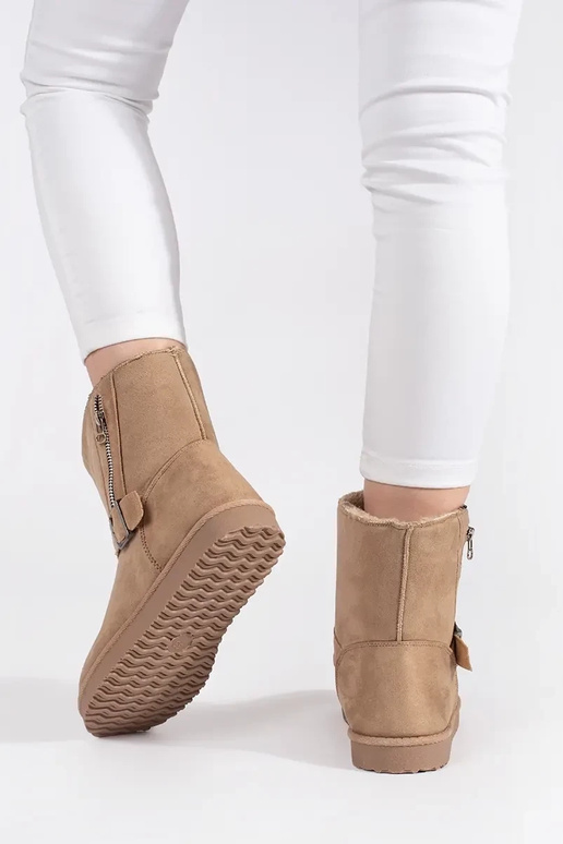 Stivali da neve color avorio da donna...