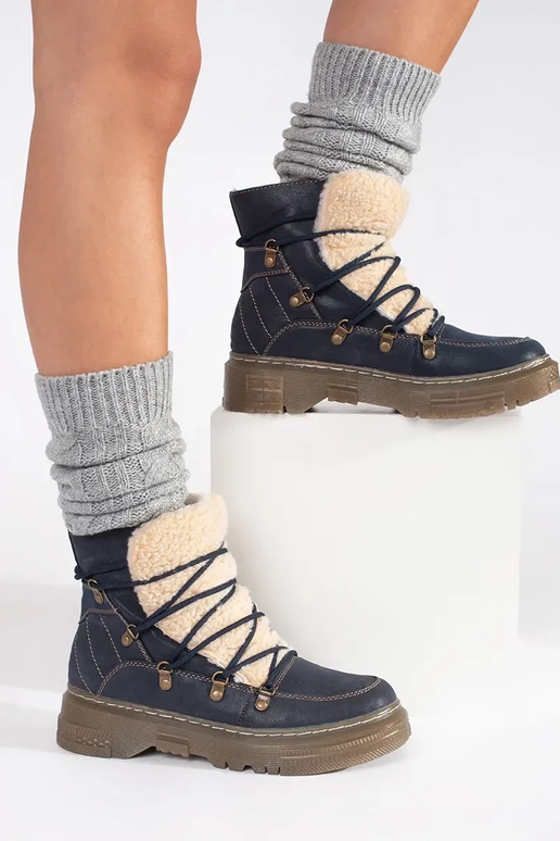 Stivaletti isolati blu scuro con...