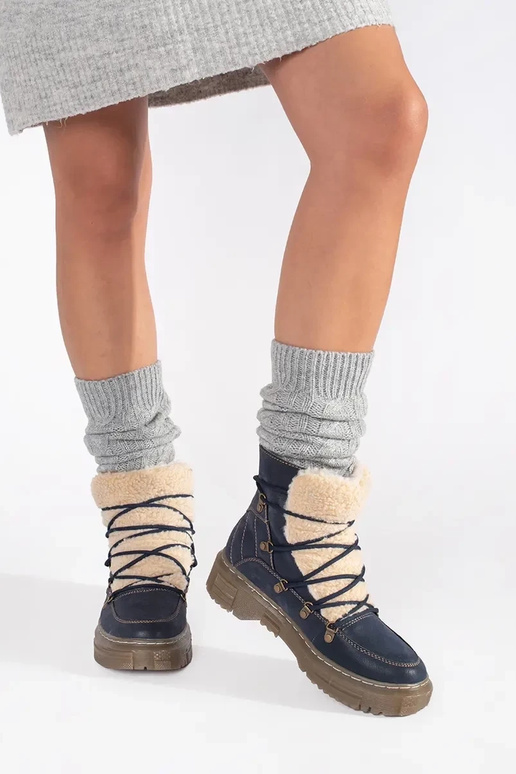 Stivaletti isolati blu scuro con...